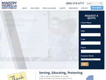 Tablet Screenshot of ministryinsured.com